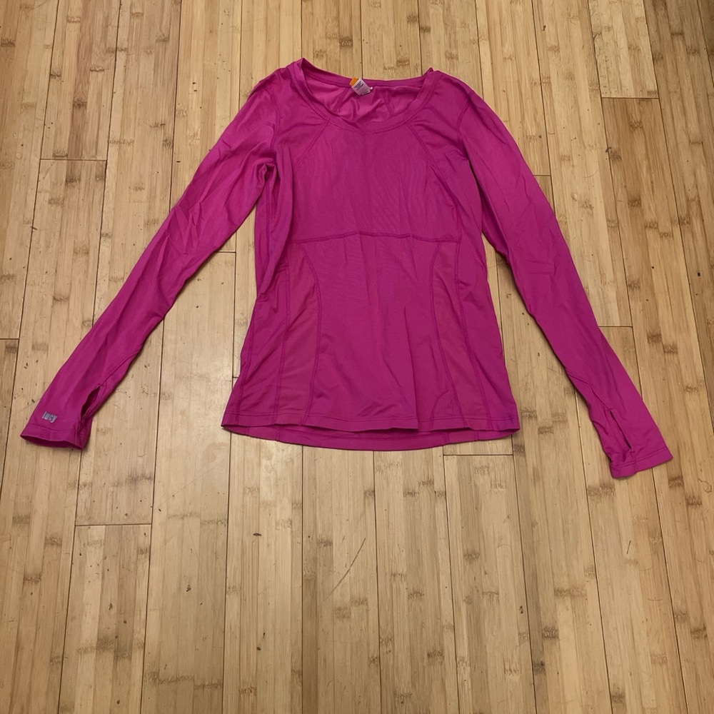 Lucy Pink Long Sleeve Fitted Top
